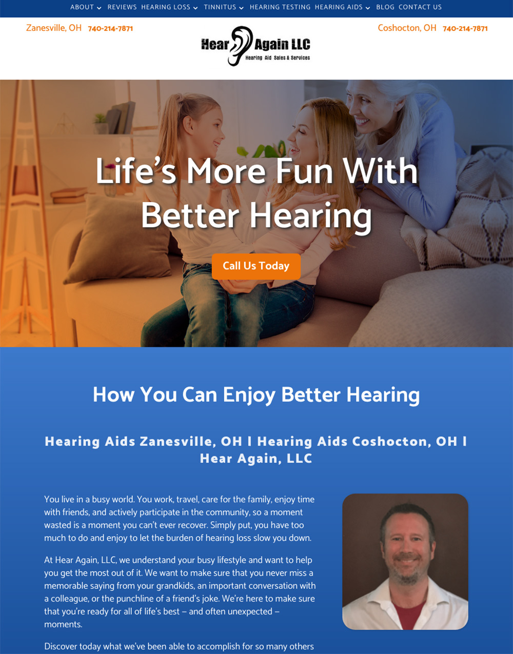 Audiology Website Design