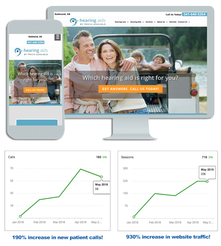 Hearing Aids by Tricia Leagjeld Medical Website Design