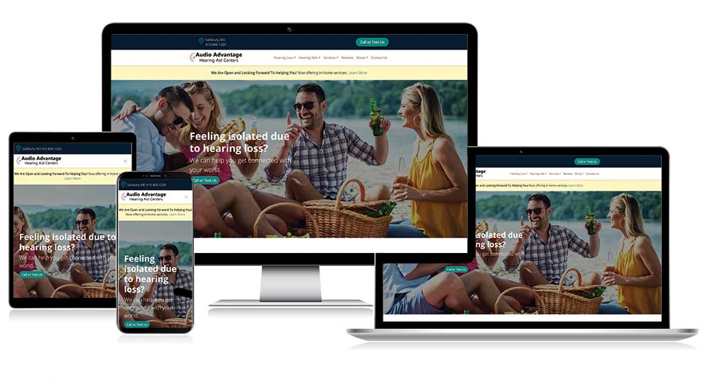 Website displayed on multiple devices.